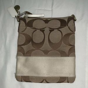 COACH Signature C Stripe Crossbody/Messenger Purse